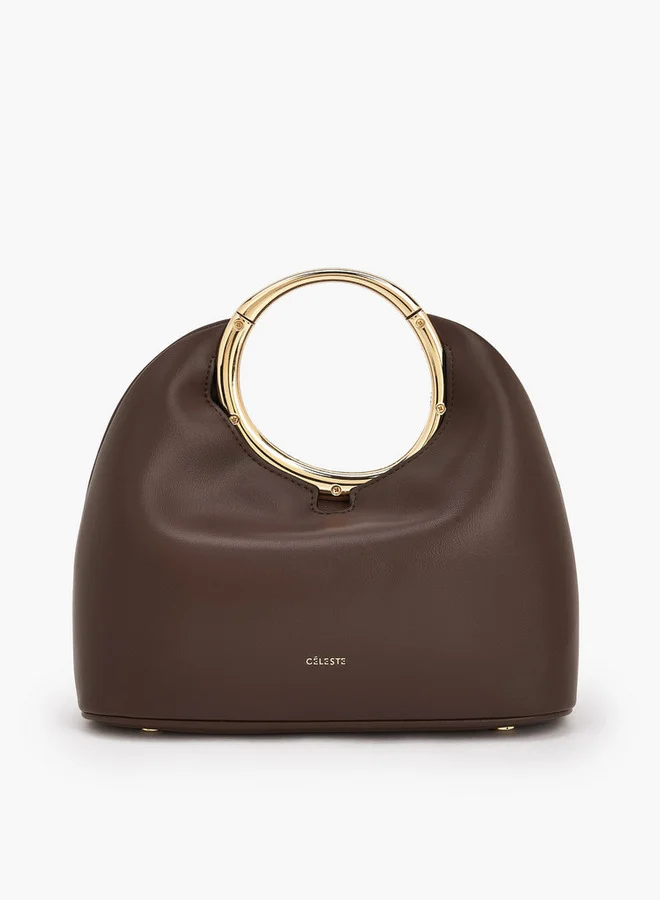 Celeste Solid Shoulder Bag With Chain Handle